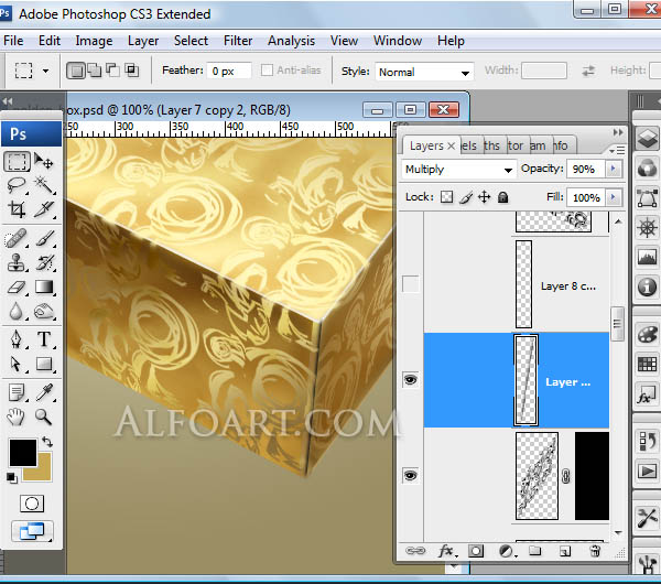 golden foil gift box